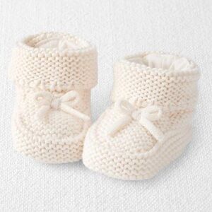 🆕 NWOT - Carter’s- Little Planet - Baby Organic Cotton Cream Baby Booties
